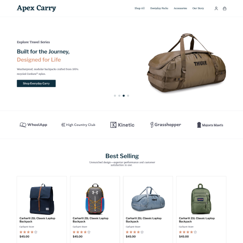 Apex Carry - Figma design for Shopify sites